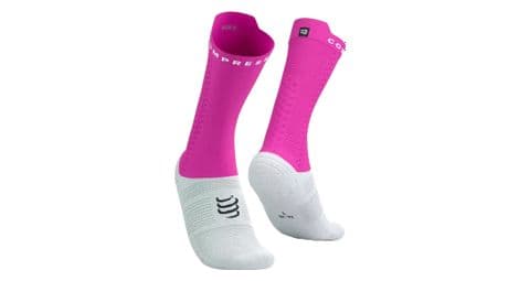 Compressport pro racing socks v4.0 bike white/pink