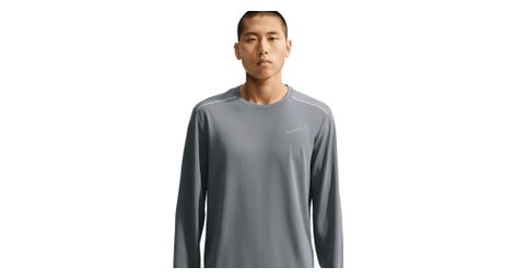 nike miler men s gray running t shirt