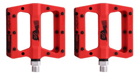 Sb3 shelter red flat pedals