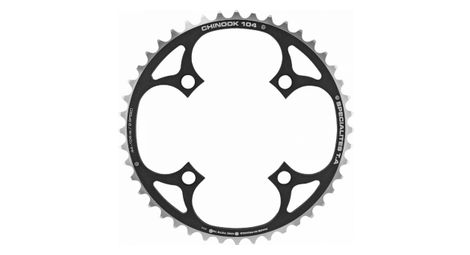 Plateau vtt 4bra d.104 ta chinook triple 44dts exterieur noir alu pour shimano - sram - race face - fsa 8-9v.