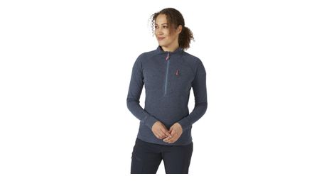Polaire demi zip femme rab nexus bleu