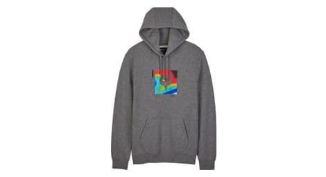 Sweat a capuche fox scans pullover gris