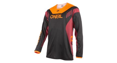 Maillot mangas largas o'neal element fr hybrid v.22 negro / rojo / naranja