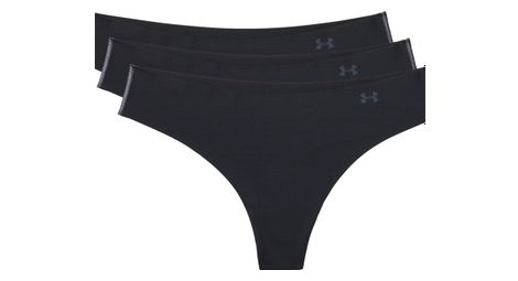 Strings femme under armour pure stretch lot de 3 noir