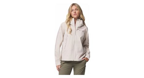Chaqueta impermeable columbia boulder falls beige para mujer