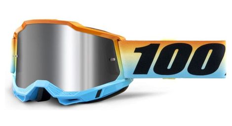 Masque junior 100% accuri 2 jaune - bleu / lentilles miroir argent