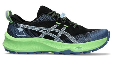 Asics gel trabuco 12 black blue green trail running shoes 42.1/2