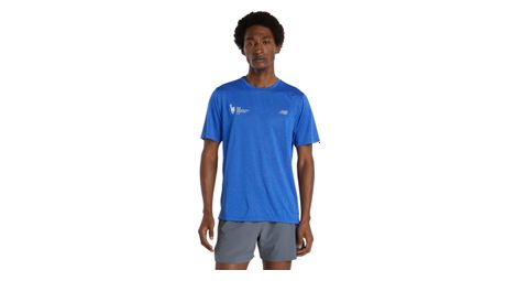 T-Shirt Running New Balance TCS NYC Marathon Athletics Bleu Homme