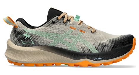 Asics gel trabuco 12 beige black orange trail running shoes