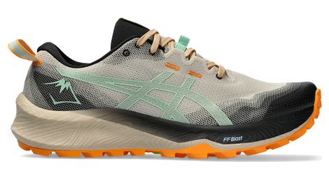 Chaussures de trail running asics gel trabuco 12 beige noir orange