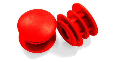 Msc embouts de guidon gomme rouge x 2