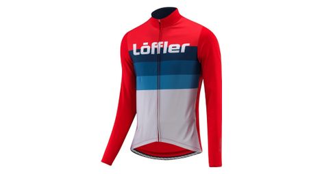 Maillot de cyclisme Loeffler à manches longues M / L / S Jersey Messenger Mid-Rouge