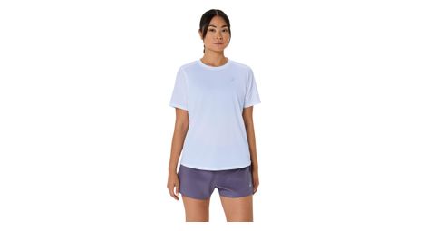 women s asics core run blue short sleeved jersey