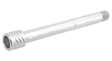 Axe Traversant Wolf Tooth Floating Axle pour Fourches Fox Series 36/38 | 15 x 110 mm | M14x1.5 mm | Argent Brut