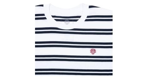 T shirt manches courtes odyssey stitched monogram raye blanc bleu