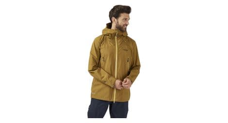 Veste imperméable rab kangri paclite plus marron