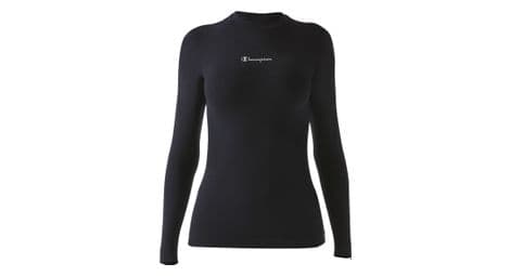 Women's long sleeve baselayer champion seamless black