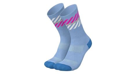 Chaussettes incylence merino light lanes bleu clair rose