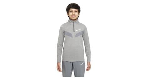 Nike sport grijs jongen met lange mouwen en 1/2 rits