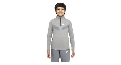 Haut manches longues 1 2 zip nike sport gris garcon