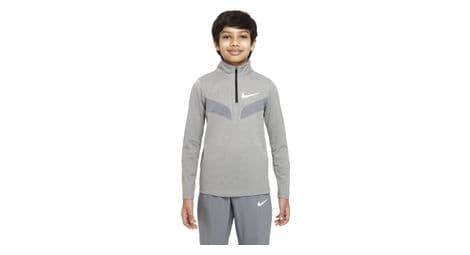 Haut manches longues 1/2 zip nike sport gris garçon