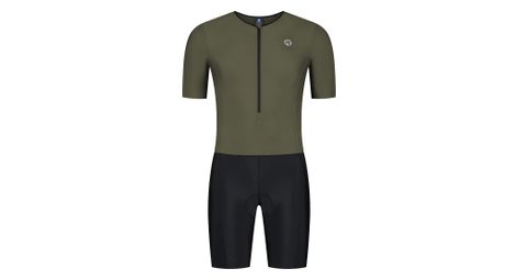 Combinaison Trifonction Unisexe Manches Courtes Rogelli Florida Noir/Vert