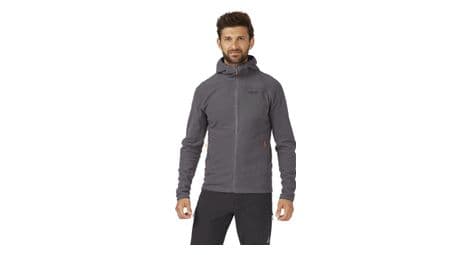 Rab tecton chaqueta polar con capucha gris xl