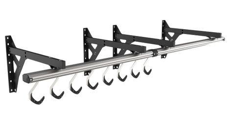 stashed spacerail wall mounted bike storage system for 8 bikes