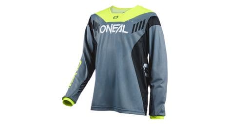 Maillot manches longues enfant o neal element fr hybrid v 22 gris jaune