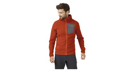 Rab tecton chaqueta polar con capucha roja