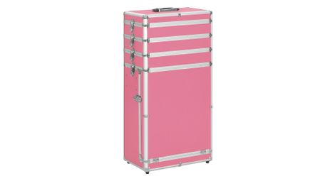 Vidaxl chariot de maquillage aluminium rose