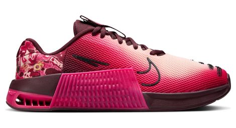 Chaussures training nike metcon 9 amp rouge/noir femme