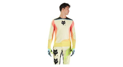 Camiseta de manga larga fox flexair elevated amarilla para hombre