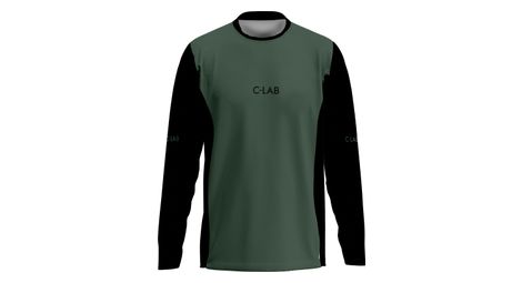 Maillot Manches Longues MTB Enduro Kaki/Noir