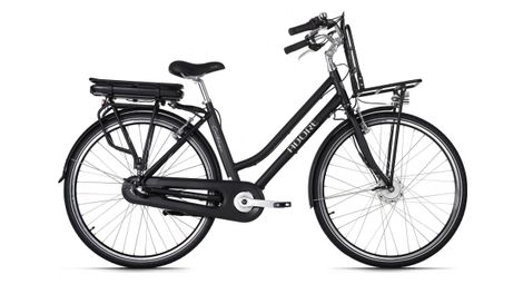 Velo electrique e bike alu femme 28  cantaloupe noir