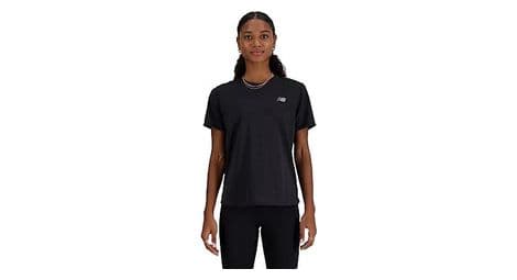 Maillot de manga corta para mujer new balance athletics negro