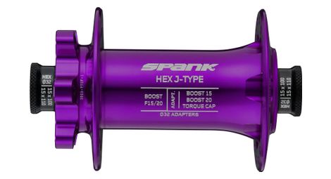 Moyeu avant spank hex j-type boost f15/20 / 32 trous violet