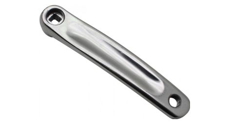 MANIVELLE GAUCHE 170 NEWTON ALU FORGE LARGE ARGENT (CARRE DECALE-DROIT) (SUR CARTE)