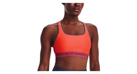Brassiere under armour crossback mid orange bleu femme