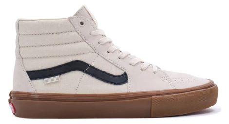 Chaussures vans skate sk8 hi blanc beige