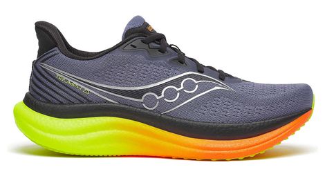 saucony triumph 23 running shoes blue orange yellow men s