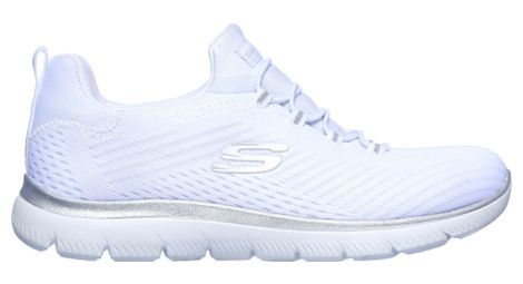 Chaussures Lifestyle Skechers Summits Fast Attraction Blanc/Argent Femme