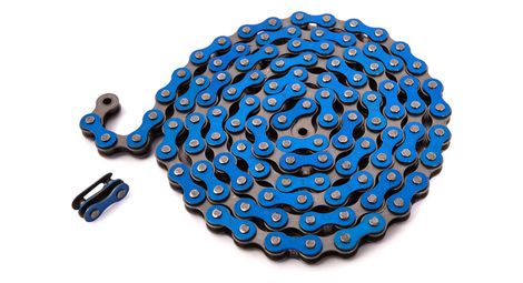 Bmx chaine bleu 1 2 x1 8 acier khebikes