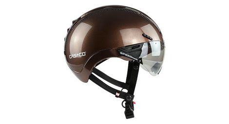 City-Helm Casco Roadster Plus mit Visier Glänzend braun