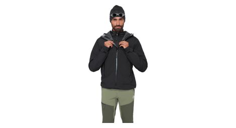 Mammut Crag Hooded Wasserdichte Jacke für Herren, Schwarz