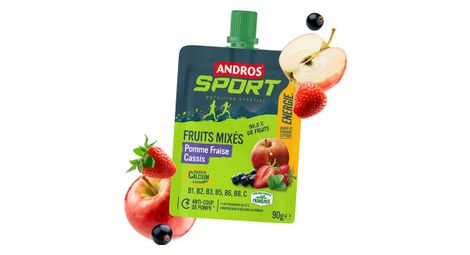 Purée énergétique andros sport energie pomme/cassis 90g