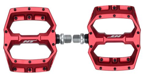 Paar flache Pedale HT Components Spider AF03 Rot