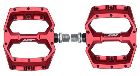 Paar flache Pedale HT Components Spider AF03 Rot