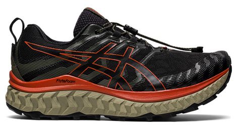 Chaussures trail running asics trabuco max noir khaki orange