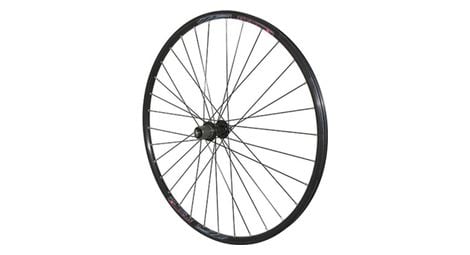 Roue vtc 700x35 disc arriere m820 alu noir moyeu pour shimano acera m3050 centerlock pour cassette shimano-sram 10-9v. rayon inox blocage